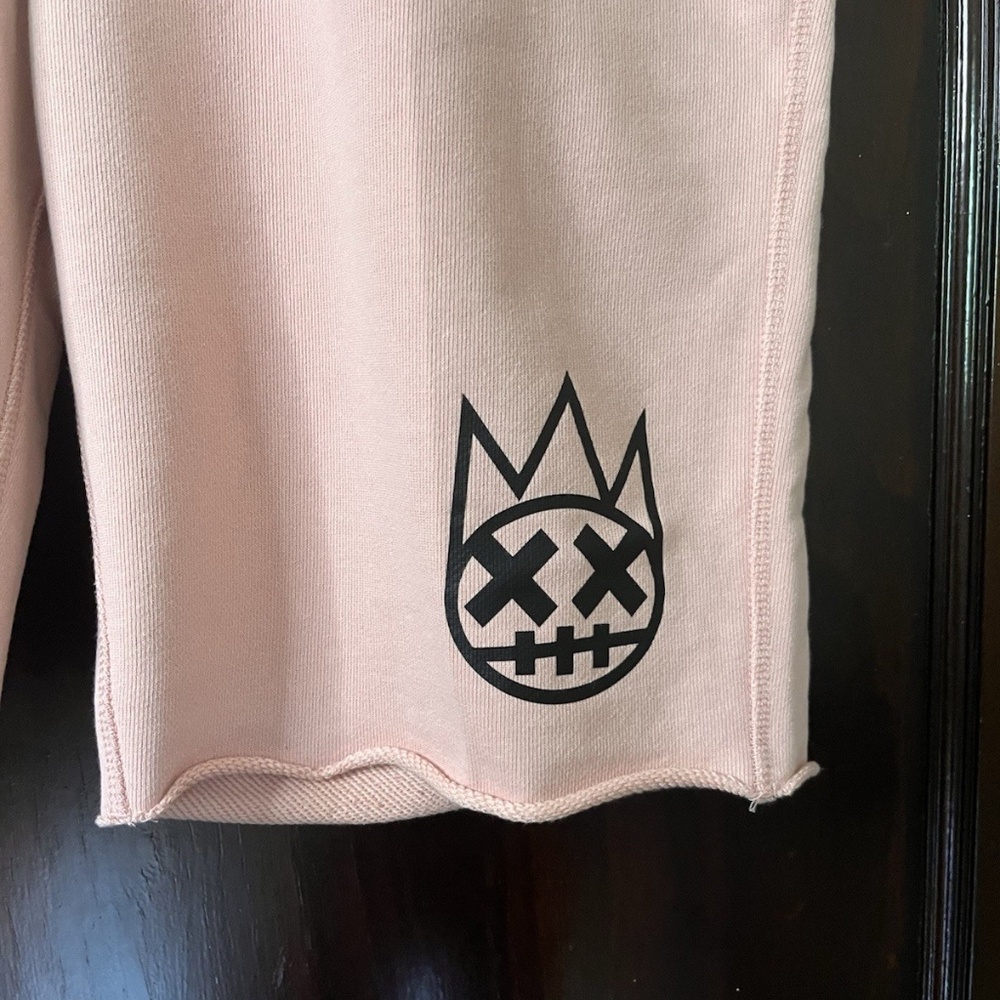 Cult of Individuality French Terry Sweat Shorts in Light Pink Salmon - Picture 5 of 12